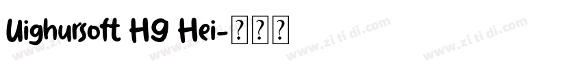 Uighursoft HG Hei字体转换